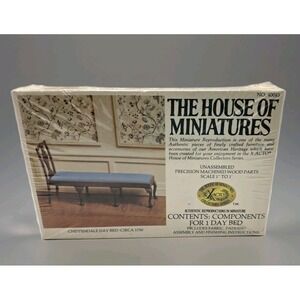 X-Acto House of Miniatures Chippendale Day Bed Kit 40043 Sealed VTG